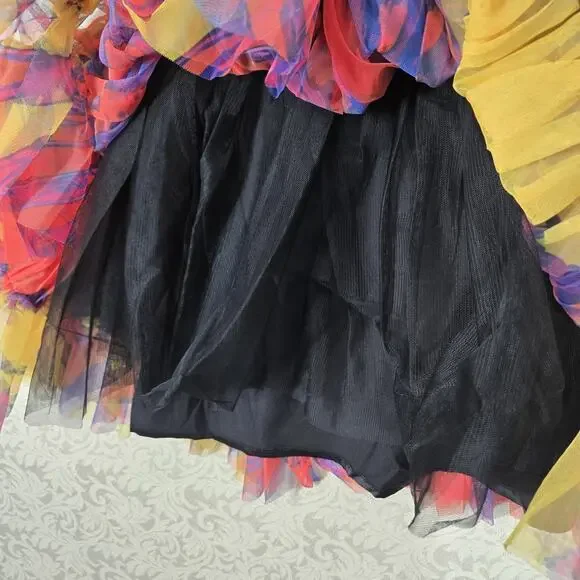 Akira Avril Tulle Corset Mini Dress sz S Multicolor Rainbow Punk Princess NEW - Picture 6 of 16